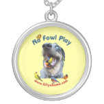 No Fowl Play Bird Dog Personalized Necklace