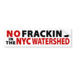 No Fracking NYC Watershed Bumper Sticker (white)