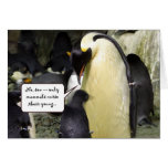 No Free Lunch Penguin Greeting Card