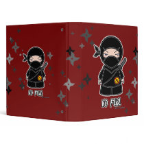No Fun! Ninja With Shurikens Binder by ninjadorables No Fun! Ninja With Shurikens Binder