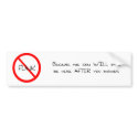 No Funk bumper sticker bumper stickers