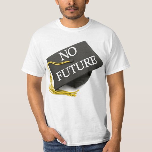 'No Future Graduation Cap' Basic Tee (Available in Poly-Blend Cotton)