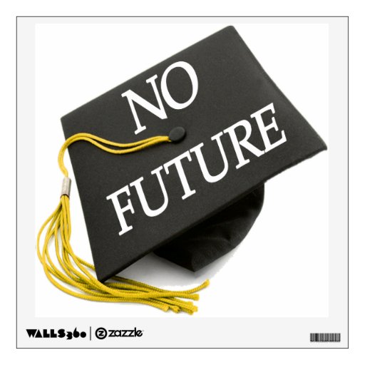 'No Future Graduation Cap' Mortar Board Topper