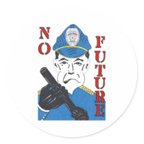 "No Future" stickers