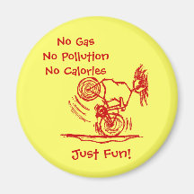 No Gas, No Pollution, No Calories Magnets