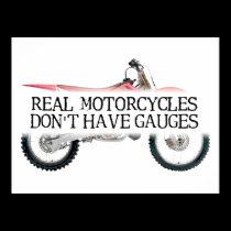 No Gauges Dirt Bike Motocross Poster posters