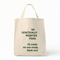 NO  GENETICALLY-  MODIFIED FOOD CANVAS BAGS