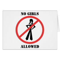 No Girls Allowed cards by samack No Girls Allowed cards