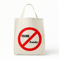No GM -genetically modified foods bag