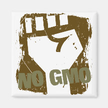 NO GMO Fist Refrigerator Magnet