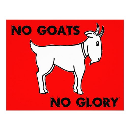 No Goats No Glory Personalized Invitations