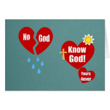 No God; Know God! Greeting Cards