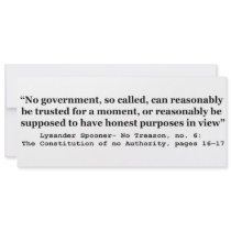 No government Can Reasonably Be Trusted Invite