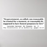 No government Can Reasonably Be Trusted posters