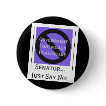 No Government Controlled Healthcare Button