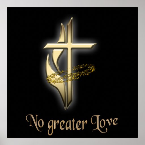 No greater Love Cross Poster | Zazzle