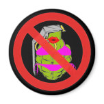 No Grenades Refrigerator Magnets