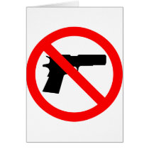 No Guns Anti Gun cards