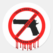 No guns, just victims round stickers
