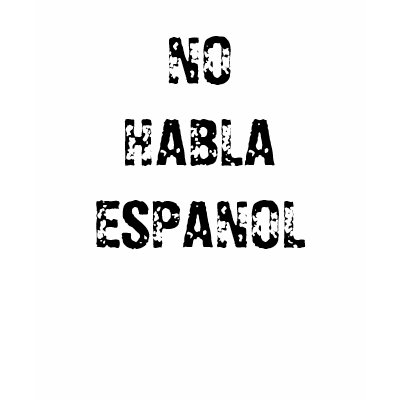 NO HABLA ESPANOL TANKTOP by crablea