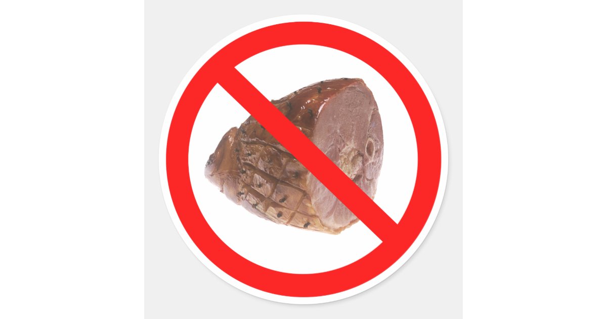 NO HAM KOSHER sticker Zazzle