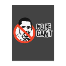 NO HE CAN'T postcards