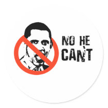 NO HE CAN'T stickers