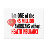 No Health Insurance Postcards