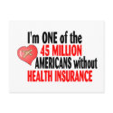No Health Insurance postcards