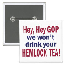 No Hemlock Tea Buttons