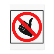 No Hitchhiking Highway Sign postcards