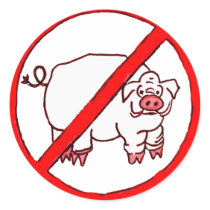 No Hogs Circle stickers by Hoffard No Hogs Circle stickers