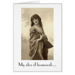 No Housework for Her Greeting Card