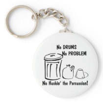 No Hushin the Percussion Keychains
