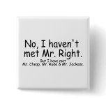 No I Havent Met Mr Right But I Have Met... Pins