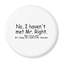 No I Havent Met Mr Right But I Have Met... Fridge Magnets