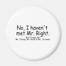 No I Havent Met Mr Right But I Have Met... Fridge Magnets