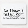 No I Havent Met Mr Right But I Have Met... Mouse Pads