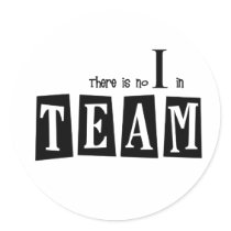 no I in TEAM stickers