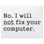 No I Will No Fix Your Computer Geek Nerd Tech Gift Letterhead Template