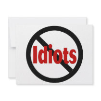 No Idiots invitations