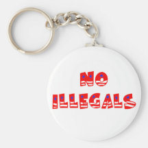No Illegal Aliens Key Chain