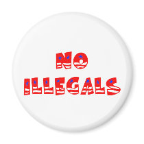 No Illegal Aliens magnets by ColorShow No Illegal Aliens magnets