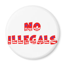 No Illegal Aliens magnets by ColorShow No Illegal Aliens magnets