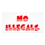 No Illegal Aliens Photo Card Template