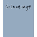 No, I'm not due yet! t-shirts