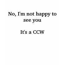 No, I'm not happy to see you It's a CCW t-shirts