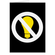 no incandescent bulbs cards