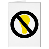 no incandescent bulbs cards