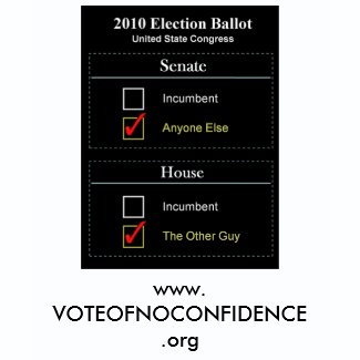 No Incumbents - Ballot in White shirt